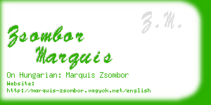 zsombor marquis business card